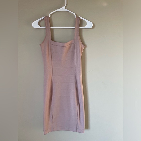 French Connection light tan Mini bondage Dress size 0 NWOT never worn - Picture 7 of 7